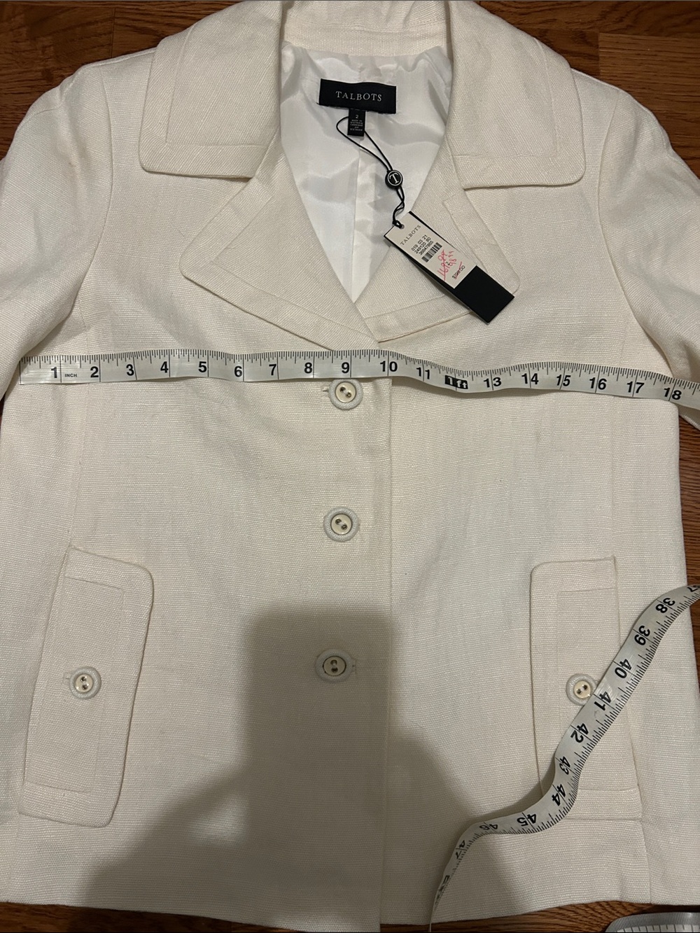Talbots Button-Front Blazer Jacket - Picture 6 of 10